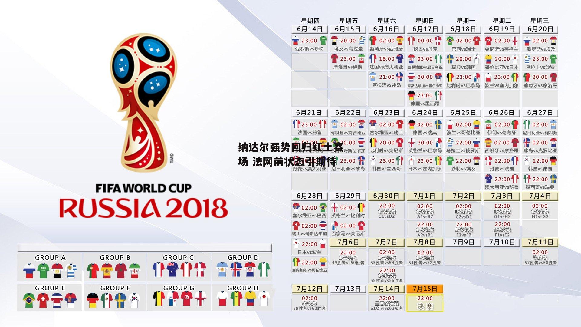 纳达尔强势回归红土赛场 法网前状态引期待